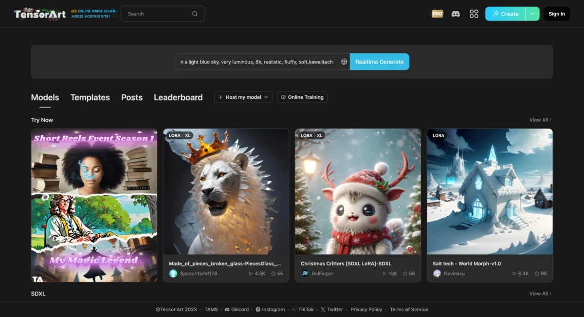 Tensor-Art-FREE-online-image-generator-and-model-hosting-site